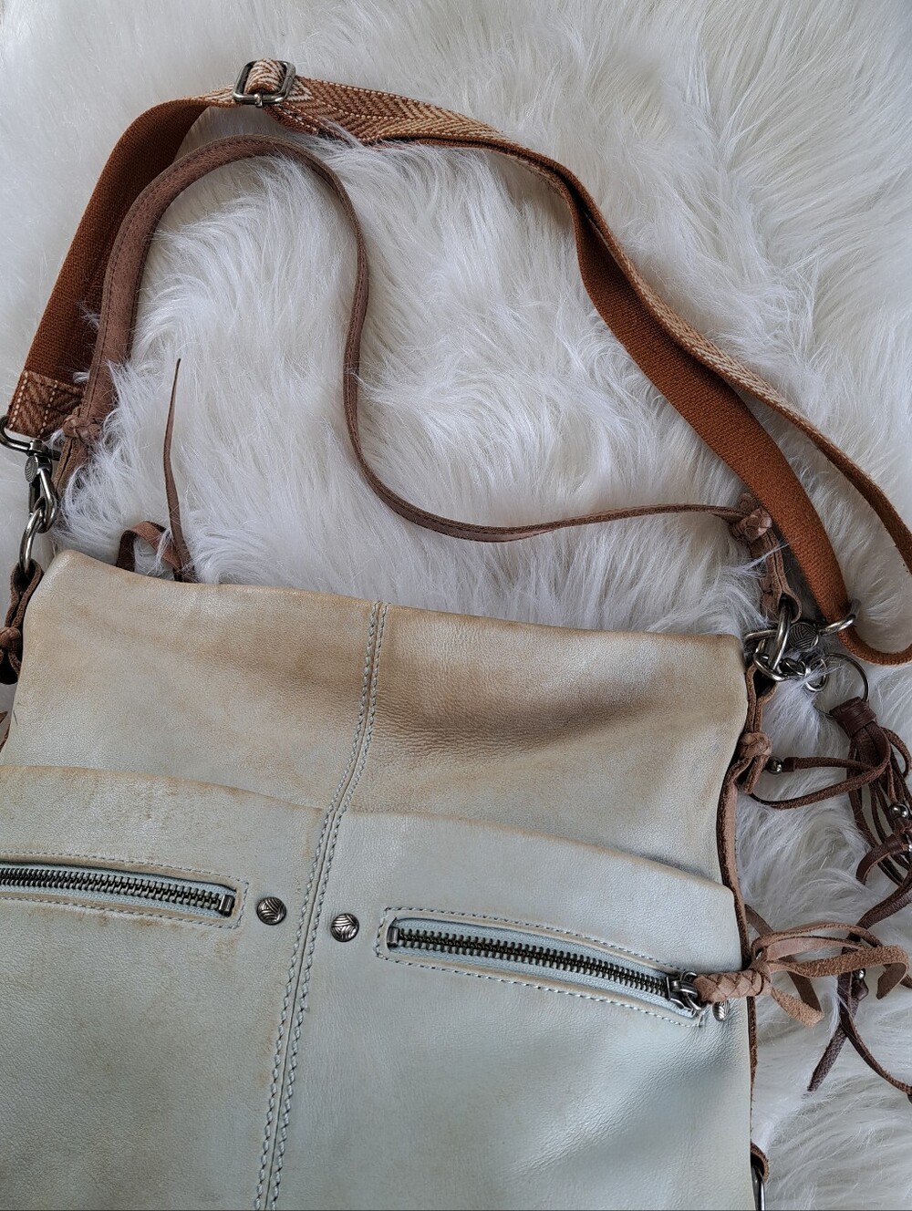 Lg The Sak Blue Leather Handbag - Picture 4 of 14